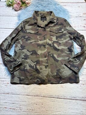 Sanctuary Camo Utility Jacket sz XL